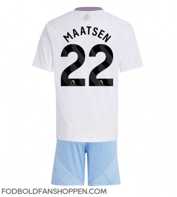 Aston Villa Ian Maatsen #22 Udebanetrøje Børn 2024-25 Kortærmet (+ Korte bukser)